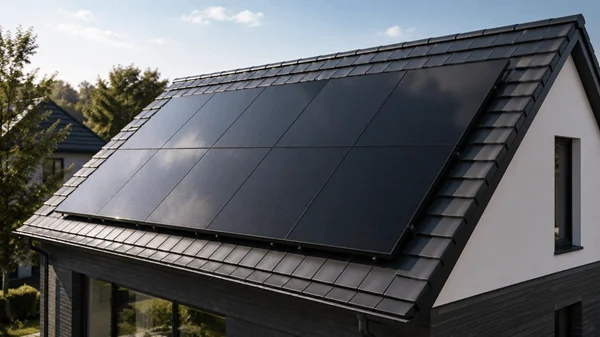 Jinko zonnepanelen op het dak van een woning