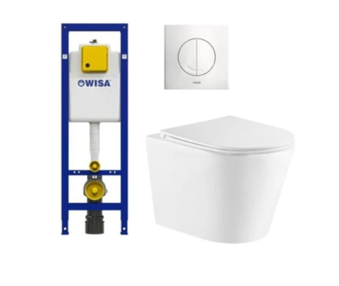 Inbouwreservoir en frame voor een hangtoilet