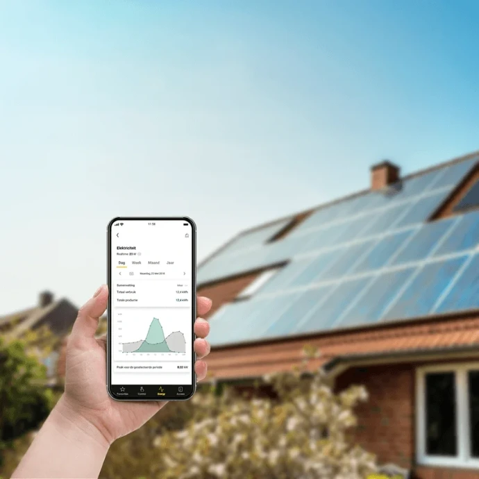 Energieproductie van zonnepanelen opvolgen met Niko Home Control