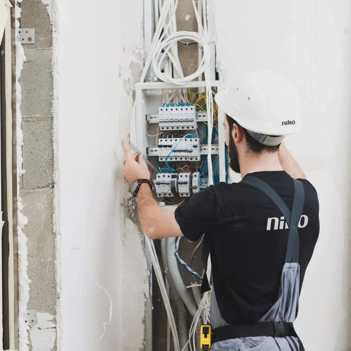 Installatie van Niko Home Control in een elektrische verdeelkast