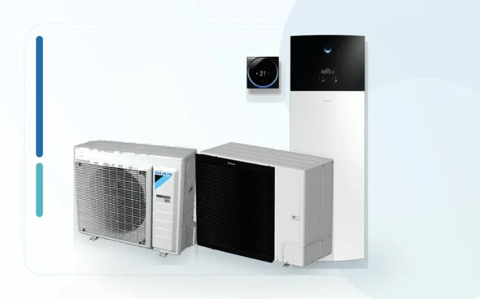 Daikin Altherma 3 lucht-waterwarmtepomp met binnenunit en buitenunit voor zelfplaatsing met Easykit