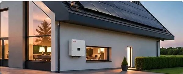 Woning met zonnepanelen en SAJ omvormer