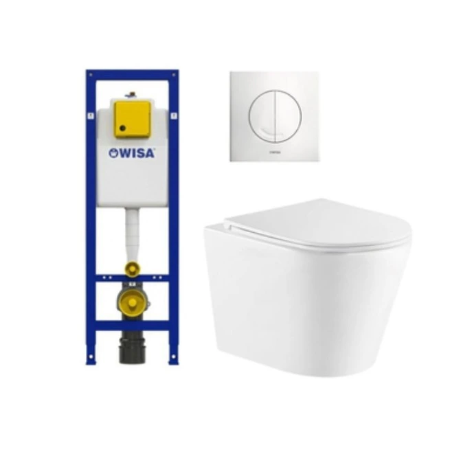 WISA XS hang-wc met inbouwframe voor zelfplaatsing met Easykit