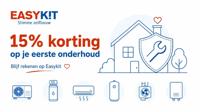 15% korting op onderhoud bij Easykit voor je eerste onderhoud