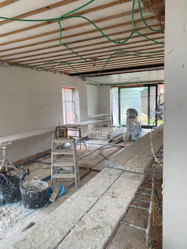 Totaalrenovatie van de woning van Kato tijdens de werken met Easykit